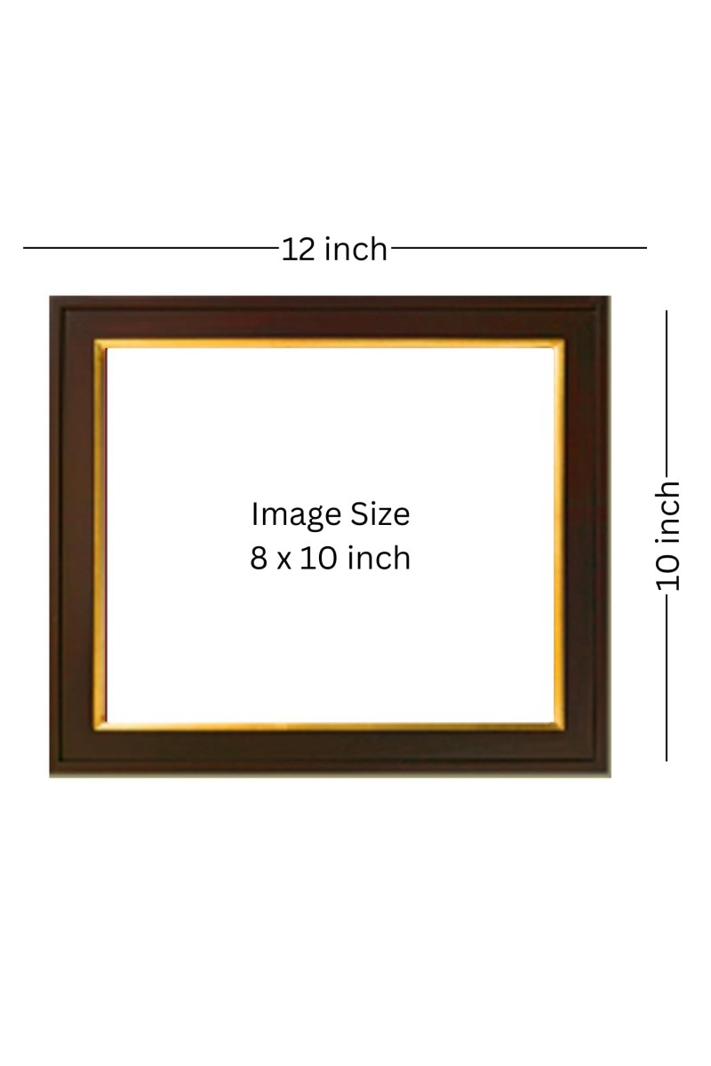 Hitech Sales lord Ganesha made by banana theme ai Photo with Beautiful 12X10 in synthetic Wood Frame With Glass Tabletop Wallmount display for Home office decor Gift for all occations