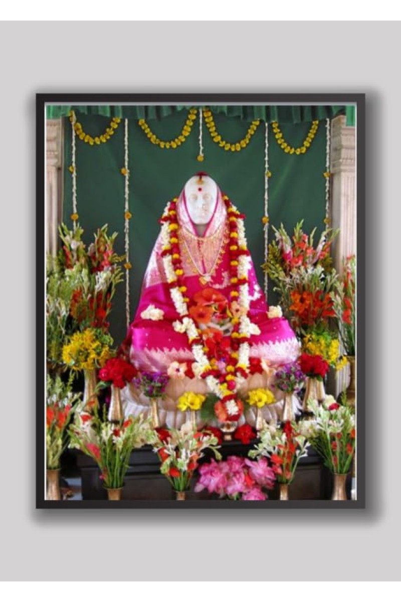 HI Tech Sales Mother Sri Sarada Devi - Jayrambati Shrine wood laminater Photo for wall hanging/gift/temple/puja room/home decor