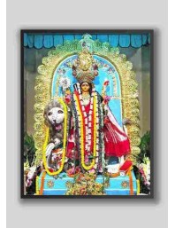 HI Tech Sales MA JAGADHATRI Photo Frame wood laminated Photo Frame Idol for Pooja, wall hanging/gift/temple/puja room/home decor
