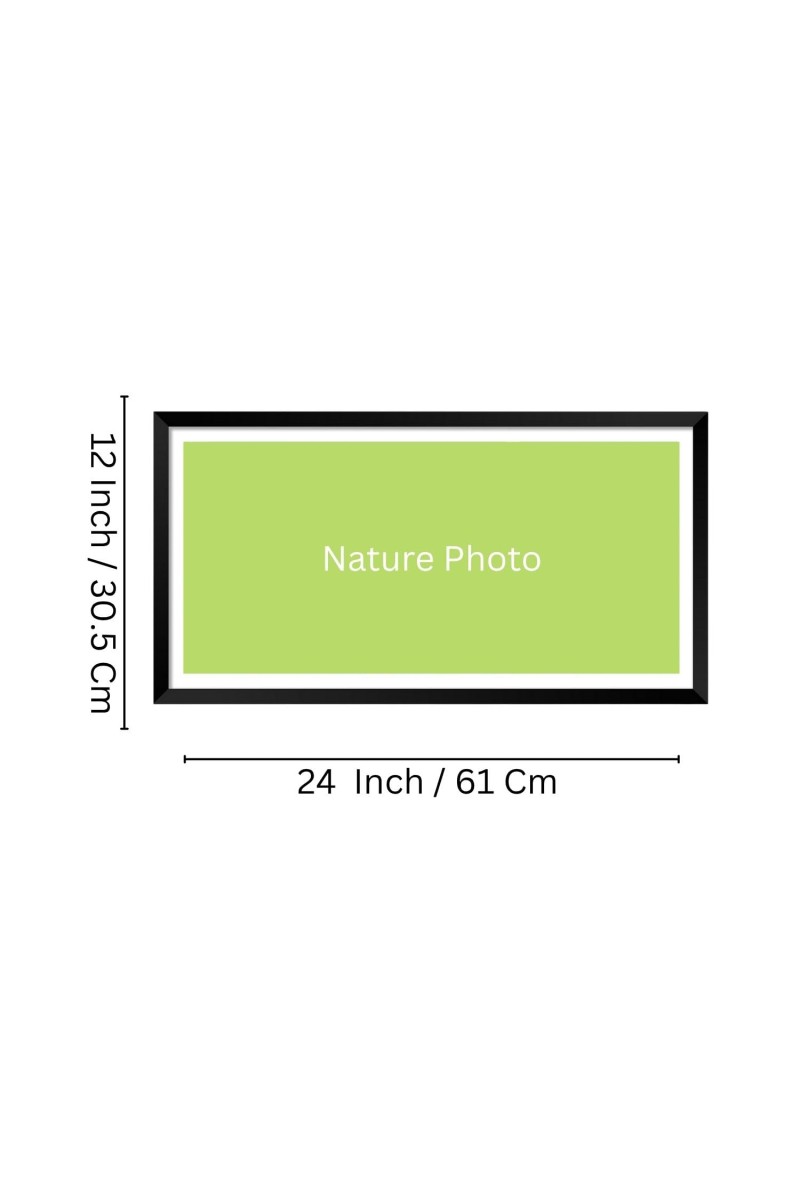Nature Landscape Floating Frame Scenery Digital Print - (I5924) - 12x24 inch Modern Nature Wall Art for Living Room, Bedroom, Office, Hotels, Drawing Room