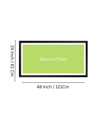 Nature Landscape Floating Frame Scenery Digital Print - (I5654) - 24x48 inch Modern Nature Wall Art for Living Room, Bedroom, Office, Hotels, Drawing Room
