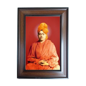 Hi Tech Sales Swami Vivekananda Polystyrene Photo Frame for Wall Decor Home, Office, and Temple - Printed Photo