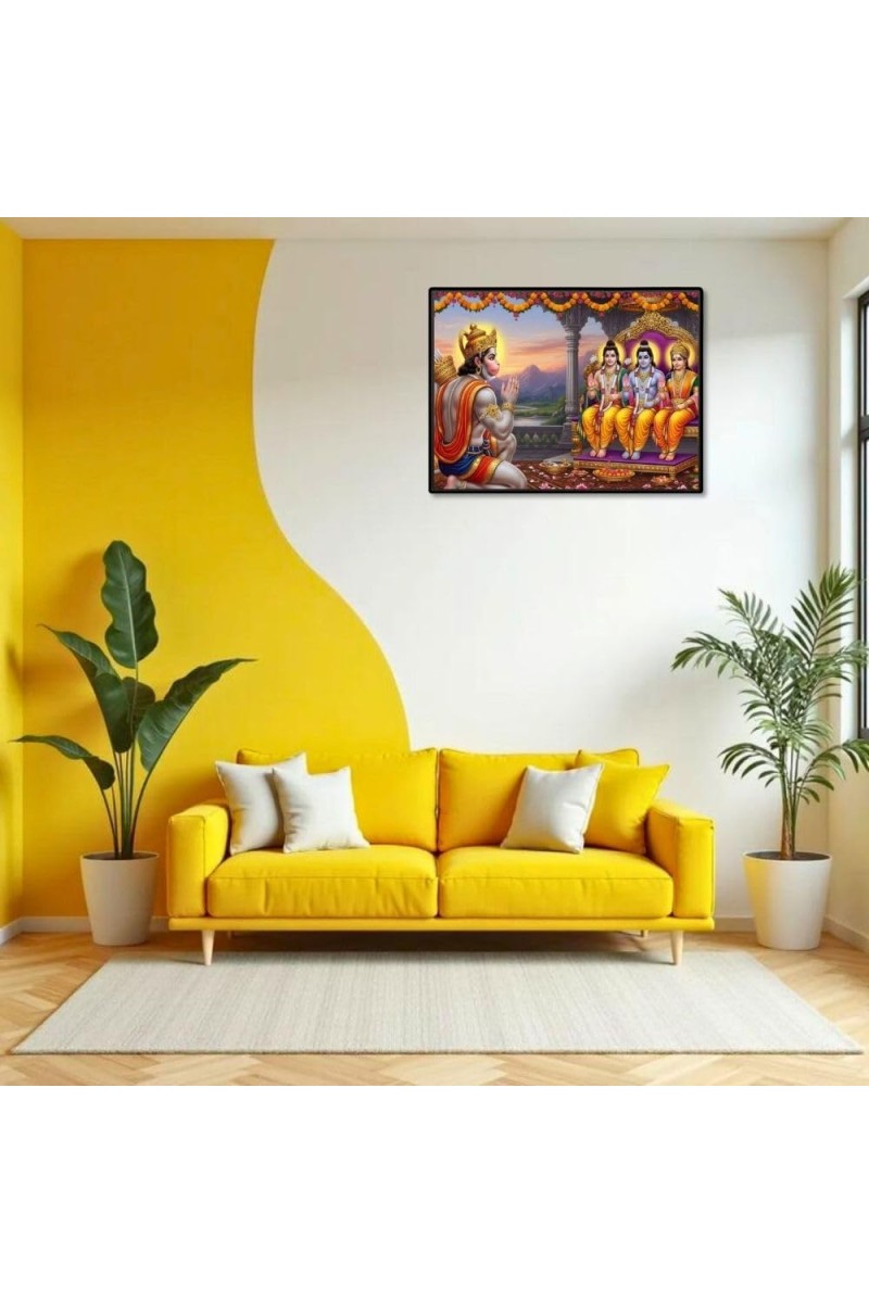 Lord RamSita,Lakshmana Laminated Photo - 11x13 Inches, Divine Blessings For Home & Office And Temple Decoration (F16066)