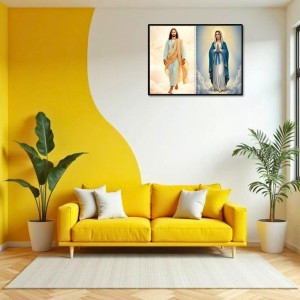 Jesus Christ-Our Lady Of Grace Laminated Photo - 7x9 Inches, Divine Blessings For Home & Office And Temple Decoration (F16398) Jesus Christ-Our Lady Of Grace Laminated Photo - 7x9 Inches, Divine Blessings For Home & Office And Temple Decoration (F16398)