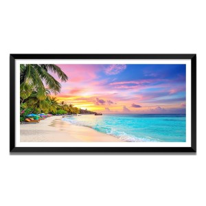 Nature Landscape Floating Frame Scenery Digital Print - (I5708) - 18x36 inch Modern Nature Wall Art for Living Room, Bedroom, Office, Hotels, Drawing Room
