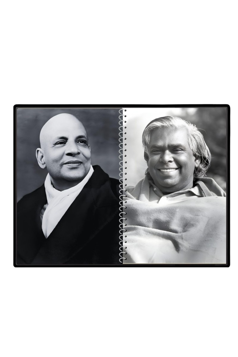 Swami Sivananda & Swami Vishnu-devananda Laminated Photo - 7x9 Inches, Divine Blessings For Home & Office And Temple Decoration (F16311)