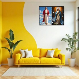 Jesus Christ-Our Lady Of Grace Laminated Photo - 7x9 Inches, Divine Blessings For Home & Office And Temple Decoration (F16391) Jesus Christ-Our Lady Of Grace Laminated Photo - 7x9 Inches, Divine Blessings For Home & Office And Temple Decoration (F16391)