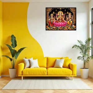 Lord Ganesha Maa Laxmi Sarswati Laminated Photo - 7x9 Inches, Divine Blessings For Home & Office And Temple Decoration (F16135) Lord Ganesha Maa Laxmi Sarswati Laminated Photo - 7x9 Inches, Divine Blessings For Home & Office And Temple Decoration (F16135)