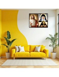 Immaculate Heart Of Mary Laminated Photo - 11x13 Inches, Divine Blessings For Home & Office And Temple Decoration (F16455)