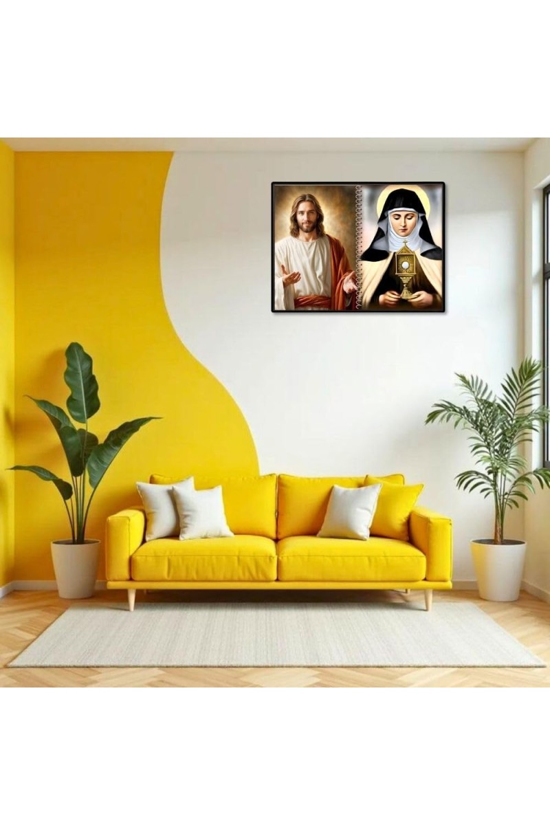 Immaculate Heart Of Mary Laminated Photo - 11x13 Inches, Divine Blessings For Home & Office And Temple Decoration (F16455)