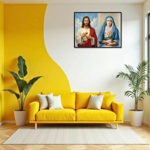 Jesus Christ-Our Lady Of Sorrows Laminated Photo - 7x9 Inches, Divine Blessings For Home & Office And Temple Decoration (F16349) Jesus Christ-Our Lady Of Sorrows Laminated Photo - 7x9 Inches, Divine Blessings For Home & Office And Temple Decoration (F16349)