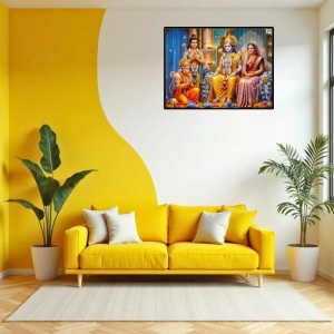 Lord RamSiya Laxman Laminated Photo - 7x9 Inches, Divine Blessings For Home & Office And Temple Decoration (F16114)