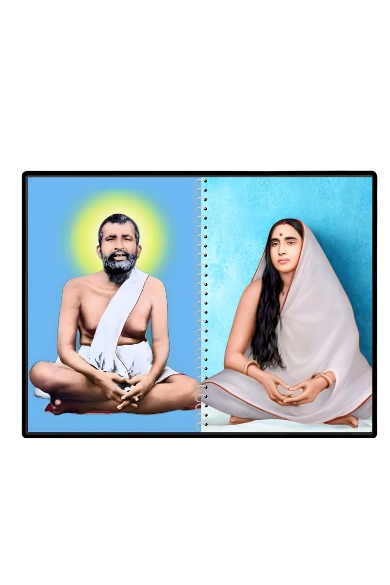 Swami Ramakrishna & Maa Sarada Devi Laminated Photo - 7x9 Inches, Divine Blessings For Home & Office And Temple Decoration (F16320)
