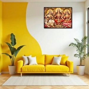 Lord Ganesha Maa Laxmi Sarswati Laminated Photo - 7x9 Inches, Divine Blessings For Home & Office And Temple Decoration (F16137) Lord Ganesha Maa Laxmi Sarswati Laminated Photo - 7x9 Inches, Divine Blessings For Home & Office And Temple Decoration (F16137)