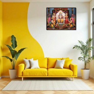 Lord RamSiya Laxman Laminated Photo - 9x11 Inches, Divine Blessings For Home & Office And Temple Decoration (F16111)