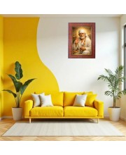 Lord Sai Baba Photo Frame 10x14 Inch Religious Wall & Table Decor Frame | Lord Sai Baba Spiritual Photo Frame For Home, Temple & Office | Decorative Hindu God & Goddess Frame (Pack Of 1) (F18283)