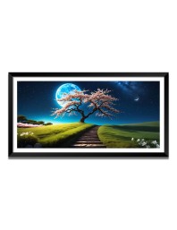 Nature Landscape Floating Frame Scenery Digital Print - (I5669) - 18x36 inch Modern Nature Wall Art for Living Room, Bedroom, Office, Hotels, Drawing Room