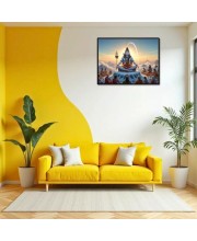 Lord Shiva Laminated Photo - 11x13 Inches, Divine Blessings For Home & Office And Temple Decoration (F16063)