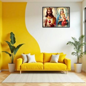 Jesus Christ-Our Lady Of Velankanni Laminated Photo - 7x9 Inches, Divine Blessings For Home & Office And Temple Decoration (F16387) Jesus Christ-Our Lady Of Velankanni Laminated Photo - 7x9 Inches, Divine Blessings For Home & Office And Temple Decoration (F16387)