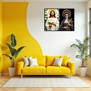 Jesus Christ-St. Therese Of Lisieux Laminated Photo - 7x9 Inches, Divine Blessings For Home & Office And Temple Decoration (F16249) Jesus Christ-St. Therese Of Lisieux Laminated Photo - 7x9 Inches, Divine Blessings For Home & Office And Temple Decoration (F16249)