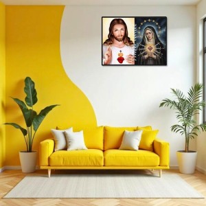 Jesus And Immaculate Heart Of Mary Laminated Photo - 9x11 Inches, Divine Blessings For Home & Office And Temple Decoration (F16182) Jesus And Immaculate Heart Of Mary Laminated Photo - 9x11 Inches, Divine Blessings For Home & Office And Temple Decoration (F16182)