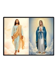 Jesus Christ-Our Lady Of Grace Laminated Photo - 7x9 Inches, Divine Blessings For Home & Office And Temple Decoration (F16398)