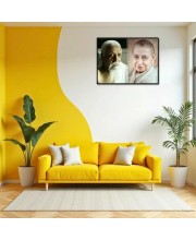 Sri Aurobindo & Mira Alfassa Laminated Photo - 13x15 Inches, Divine Blessings For Home & Office And Temple Decoration (F16307)