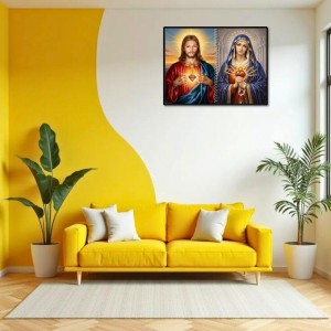 Jesus Christ-Our Lady Of Sorrows Laminated Photo - 7x9 Inches, Divine Blessings For Home & Office And Temple Decoration (F16345) Jesus Christ-Our Lady Of Sorrows Laminated Photo - 7x9 Inches, Divine Blessings For Home & Office And Temple Decoration (F16345)