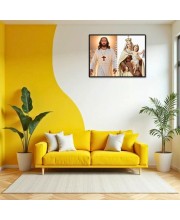 Jesus Lady Of FatimaLaminated Photo - 9x11 Inches, Divine Blessings For Home & Office And Temple Decoration (F16229)