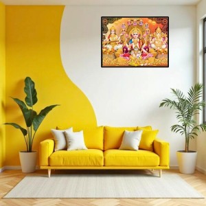 Lord Ganesha Maa Laxmi Sarswati Laminated Photo - 7x9 Inches, Divine Blessings For Home & Office And Temple Decoration (F16134) Lord Ganesha Maa Laxmi Sarswati Laminated Photo - 7x9 Inches, Divine Blessings For Home & Office And Temple Decoration (F16134)