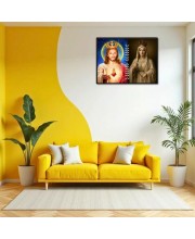 Virgin Mary Laminated Photo - 11x13 Inches, Divine Blessings For Home & Office And Temple Decoration (F16215)