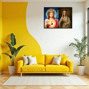 Virgin Mary Laminated Photo - 7x9 Inches, Divine Blessings For Home & Office And Temple Decoration (F16215) Virgin Mary Laminated Photo - 7x9 Inches, Divine Blessings For Home & Office And Temple Decoration (F16215)