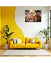 Lord Krishna Laminated Photo - 7x9 Inches, Divine Blessings For Home & Office And Temple Decoration (F16069)