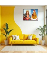 Jesus Christ-Our Lady Of Good Health Laminated Photo - 7x9 Inches, Divine Blessings For Home & Office And Temple Decoration (F16360)