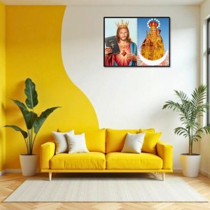 Jesus Christ-Our Lady Of Good Health Laminated Photo - 7x9 Inches, Divine Blessings For Home & Office And Temple Decoration (F16360) Jesus Christ-Our Lady Of Good Health Laminated Photo - 7x9 Inches, Divine Blessings For Home & Office And Temple Decoration (F16360)