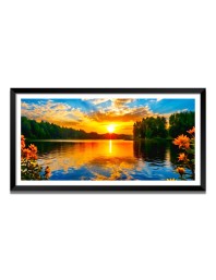 Nature Landscape Floating Frame Scenery Digital Print - (I5797) - 12x24 inch Modern Nature Wall Art for Living Room, Bedroom, Office, Hotels, Drawing Room
