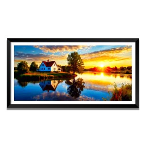 Nature Landscape Floating Frame Scenery Digital Print - (I5766) - 18x36 inch Modern Nature Wall Art for Living Room, Bedroom, Office, Hotels, Drawing Room Nature Landscape Floating Frame Scenery Digital Print - (I5766) - 18x36 inch Modern Nature Wall Art for Living Room, Bedroom, Office, Hotels, Drawing Room