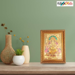 Hi Tech Sales Lord Ganesha Golden Framed Divine Wall Art for Home and Office Décor Spiritual Gift Item (Pack of 1) Hi Tech Sales Lord Ganesha Golden Framed Divine Wall Art for Home and Office Décor Spiritual Gift Item (Pack of 1)