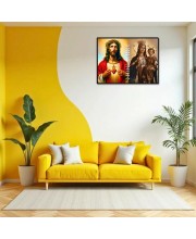 Jesus Lady Of FatimaLaminated Photo - 9x11 Inches, Divine Blessings For Home & Office And Temple Decoration (F16230)