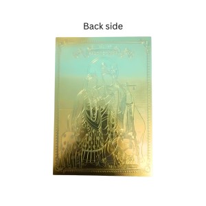 Golden Foil Hindu God Photo (set of 12) | Gold Plated Religious Wall Decor | Pooja Room Mandir Decoration | Gift for Diwali, Housewarming & Festivals (5x7)