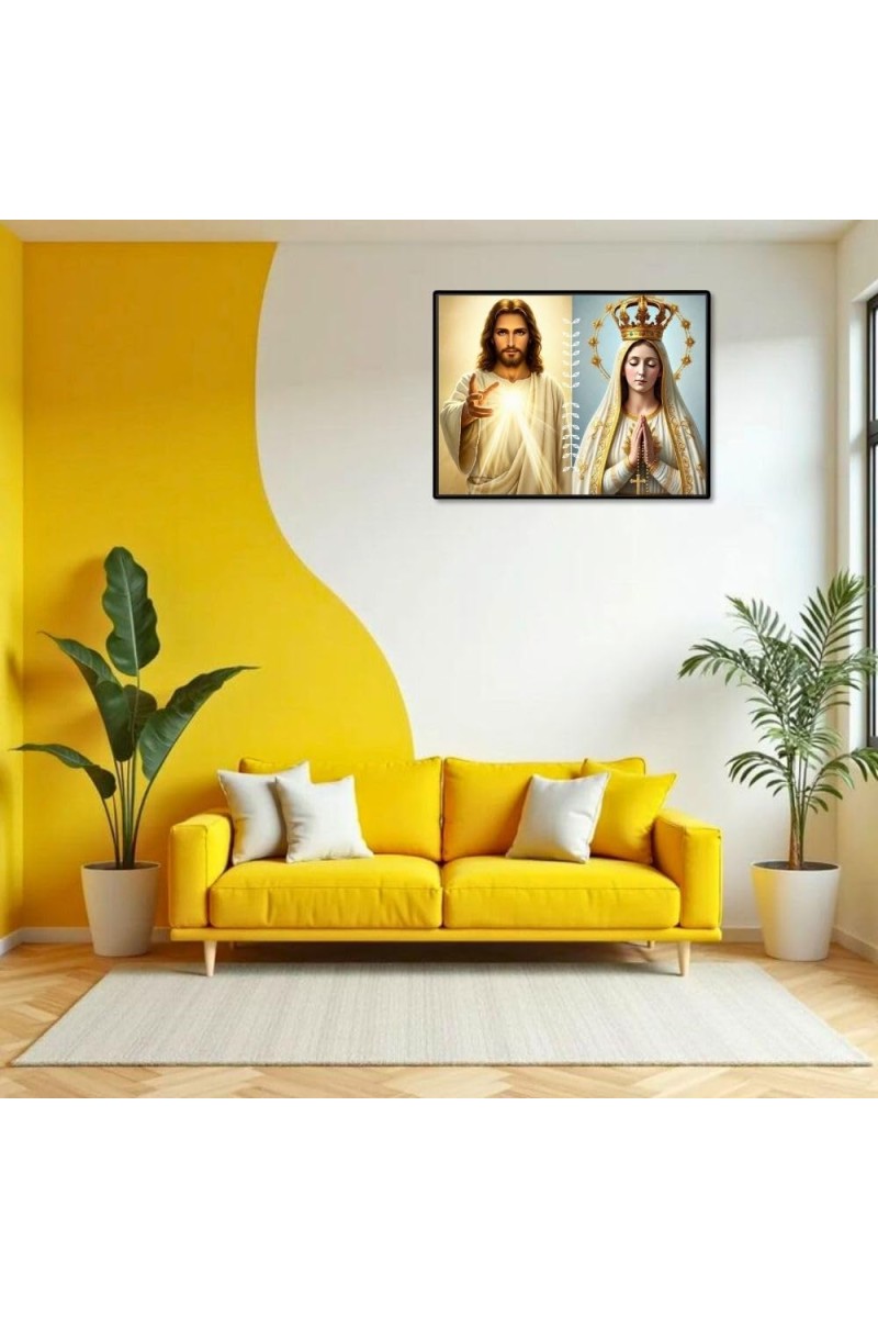 Jesus Christ - Immaculate Conception Laminated Photo - 5x7 Inches, Divine Blessings For Home & Office And Temple Decoration (F16278)