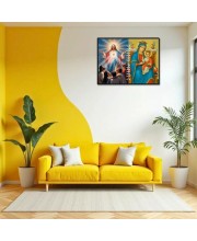 Jesus Lady Of Velankanni Laminated Photo - 7x9 Inches, Divine Blessings For Home & Office And Temple Decoration (F16208)