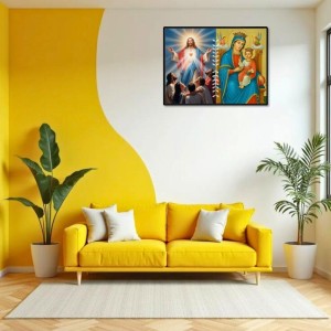 Jesus Lady Of Velankanni Laminated Photo - 7x9 Inches, Divine Blessings For Home & Office And Temple Decoration (F16208) Jesus Lady Of Velankanni Laminated Photo - 7x9 Inches, Divine Blessings For Home & Office And Temple Decoration (F16208)
