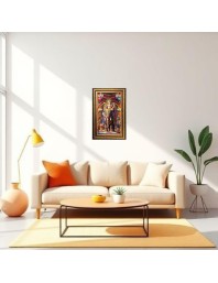 Lord Ganesha Digital Golden Balck Color Photo Frame | Hindu Religious Wall Decor | 10x16 Inches - Inspirational Wall Art For Office, Home Decor - Ideal Spiritual Gift (F16477)