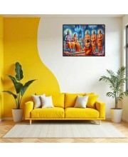 Lord RamSiya Laminated Photo - 9x11 Inches, Divine Blessings For Home & Office And Temple Decoration (F16077)