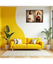 Jesus Christ-St. Therese Of Lisieux Laminated Photo - 7x9 Inches, Divine Blessings For Home & Office And Temple Decoration (F16252)