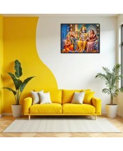 Lord RamSiya Laminated Photo - 7x9 Inches, Divine Blessings For Home & Office And Temple Decoration (F16093)