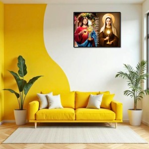 Jesus Christ-Our Lady Of Sorrows Laminated Photo - 7x9 Inches, Divine Blessings For Home & Office And Temple Decoration (F16294) Jesus Christ-Our Lady Of Sorrows Laminated Photo - 7x9 Inches, Divine Blessings For Home & Office And Temple Decoration (F16294)