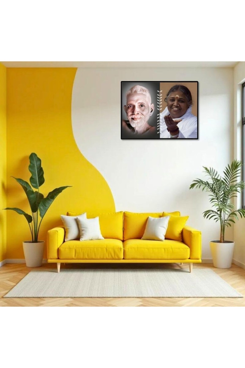 Ramana Maharshi Laminated Photo - 7x9 Inches, Divine Blessings For Home & Office And Temple Decoration (F16161)