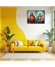 Jesus Christ-Our Lady Of Perpetual Help Laminated Photo - 7x9 Inches, Divine Blessings For Home & Office And Temple Decoration (F16260)